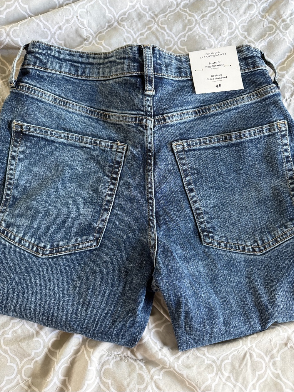 H&M Women’s Bootcut Regular waist Blue Denim Jeans